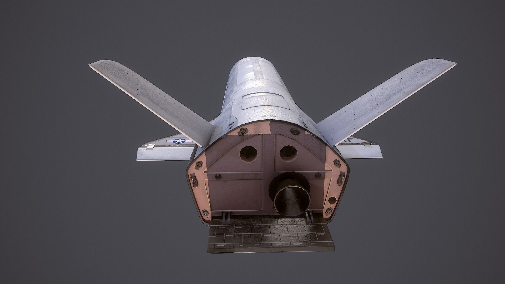 Boeing X-37 Orbital Test Vehicle Low-poly 3D model_4