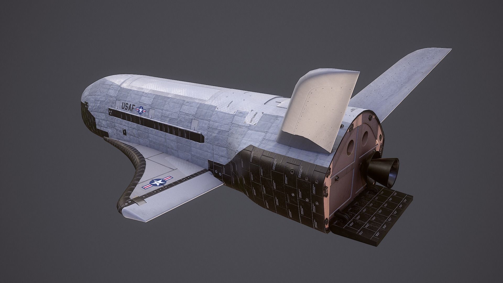 Boeing X-37 Orbital Test Vehicle Low-poly 3D model_3