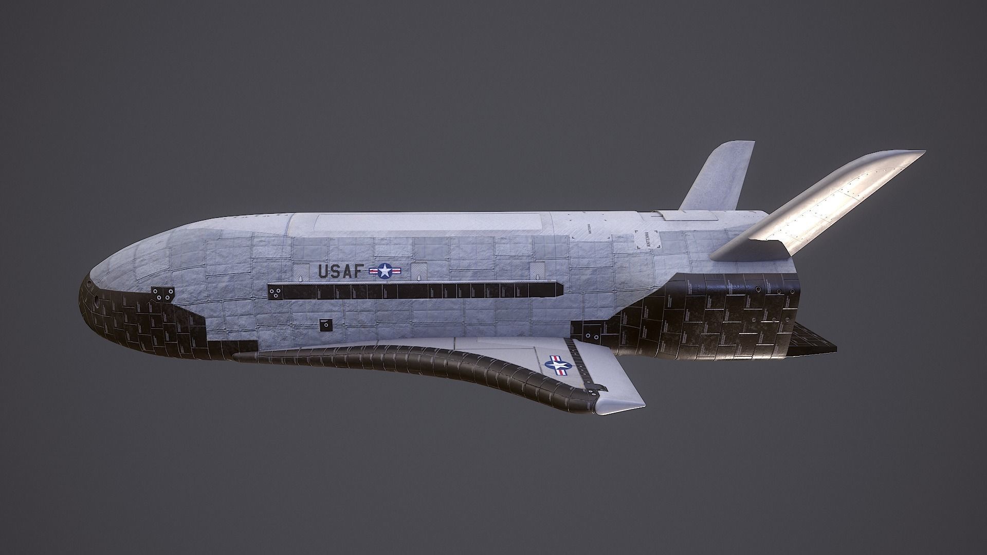 Boeing X-37 Orbital Test Vehicle Low-poly 3D model_13