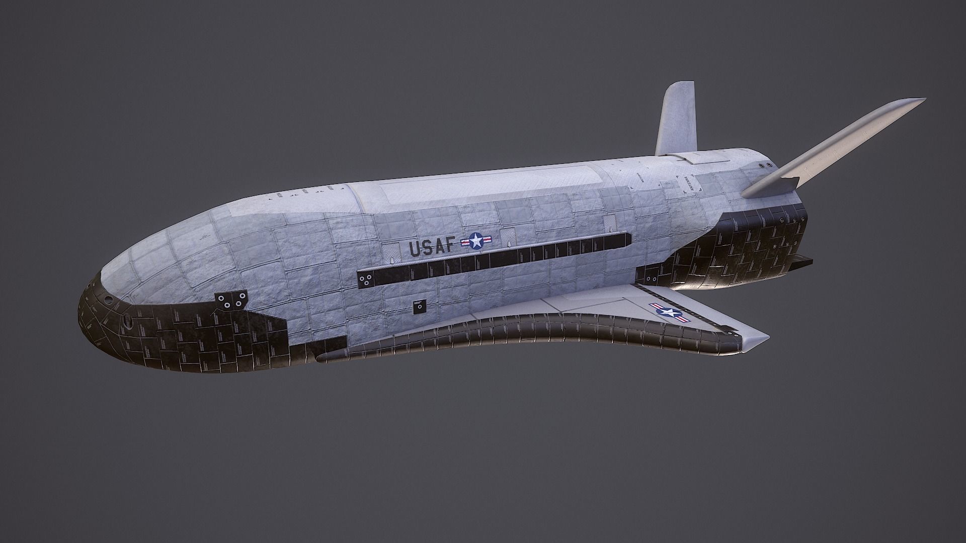 Boeing X-37 Orbital Test Vehicle Low-poly 3D model_2