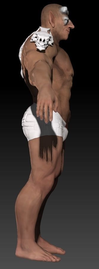 Rhino Horn Man 3D model_2