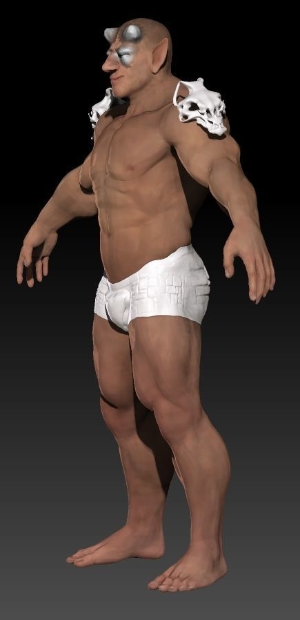 Rhino Horn Man 3D model_3