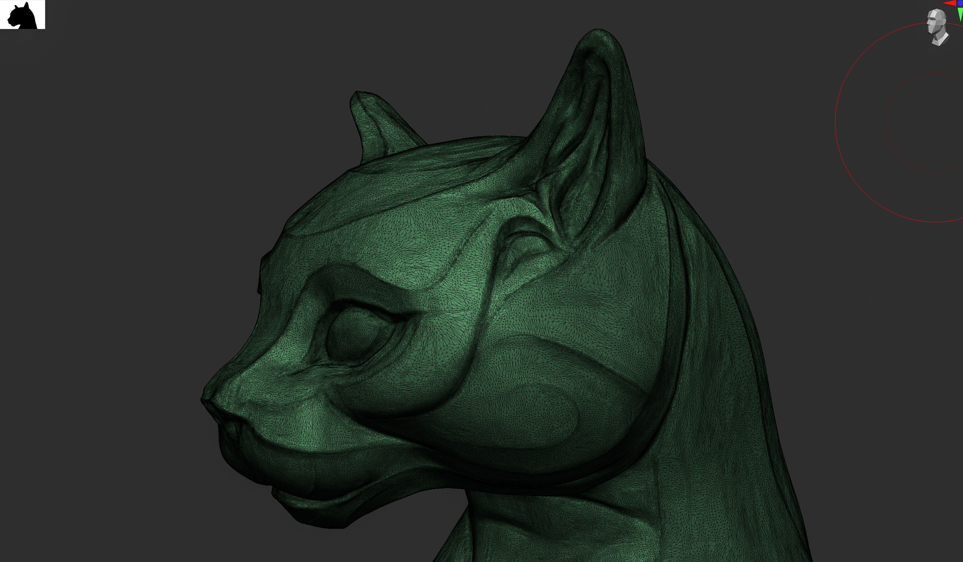 Cat figurine domestic stylized sitting 3d print 3D print model_25