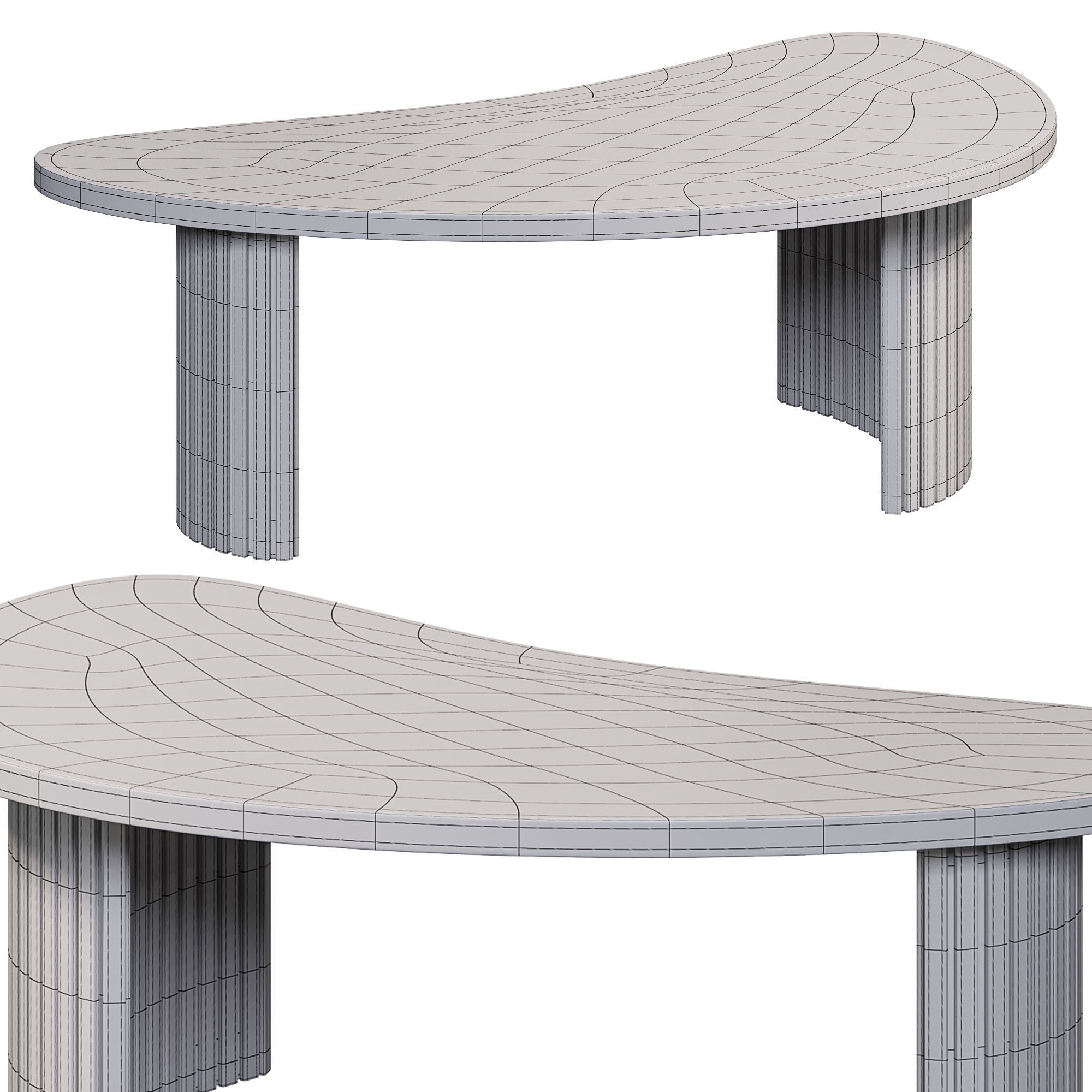 Boomerang Coffee Table  3D model_2