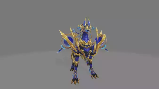 Astral Sky Beast Low-poly 3D model