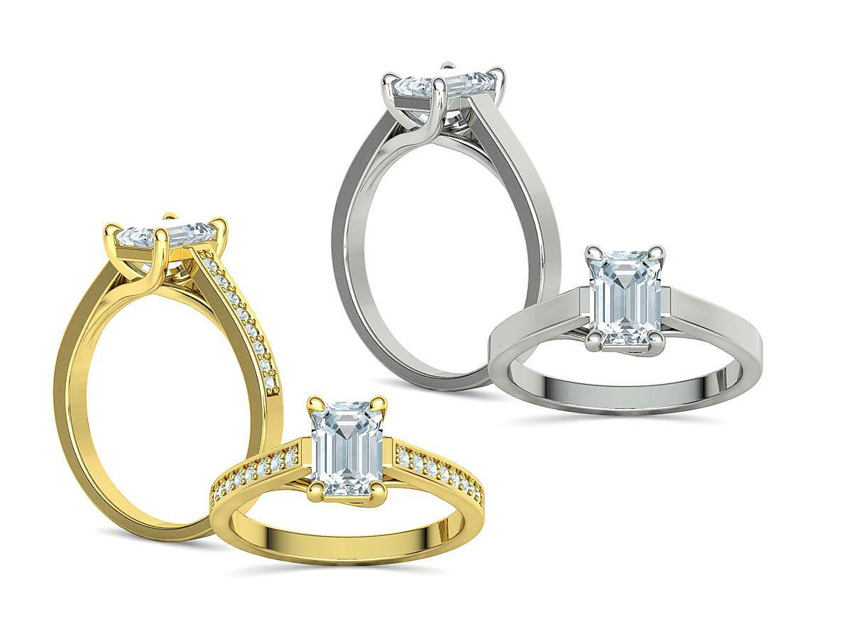 Trellis Engagement Ring 1 Carat Emerald Gem 2 RINGS COLLECTION _2