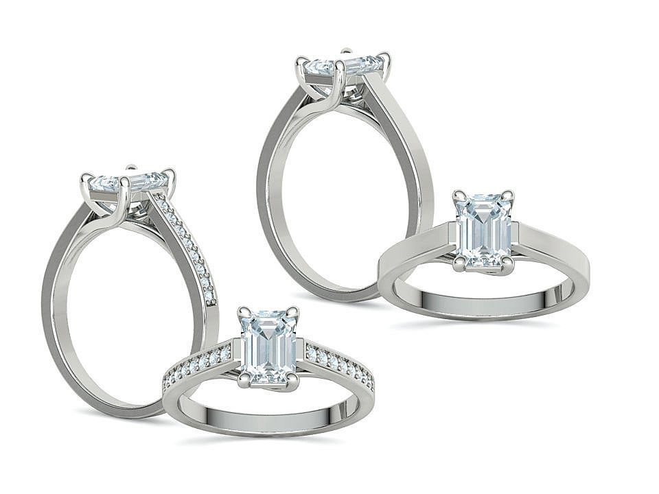 Trellis Engagement Ring 1 Carat Emerald Gem 2 RINGS COLLECTION _5