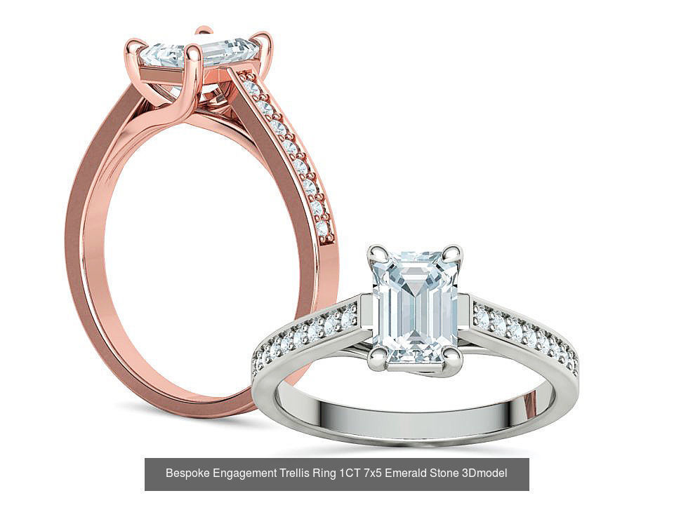 Trellis Engagement Ring 1 Carat Emerald Gem 2 RINGS COLLECTION _7