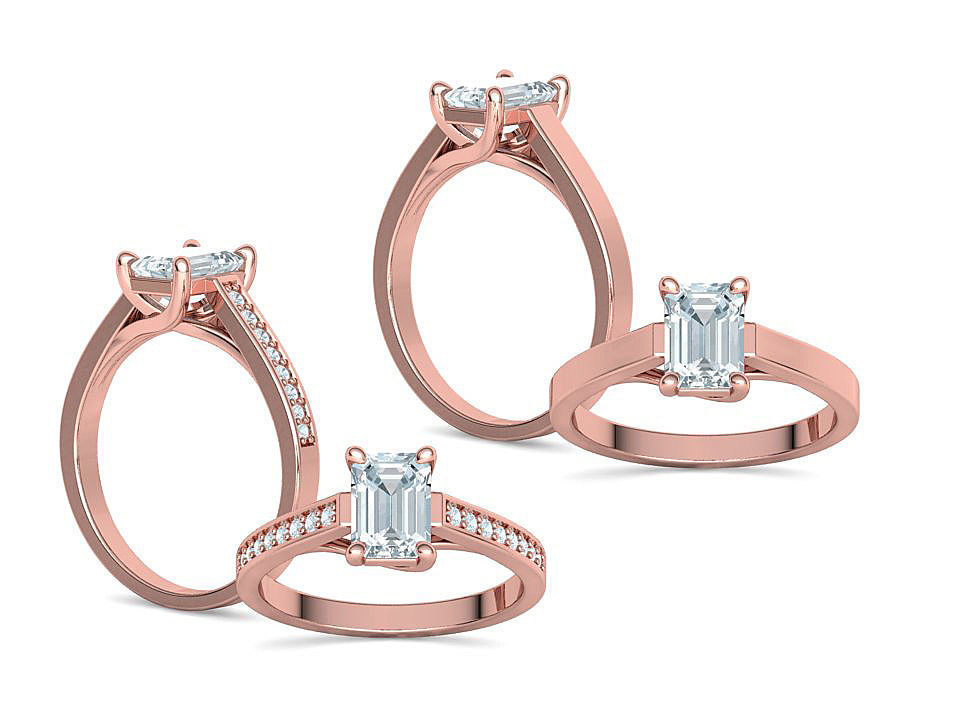 Trellis Engagement Ring 1 Carat Emerald Gem 2 RINGS COLLECTION _3