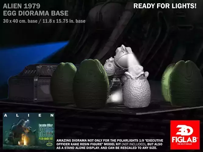 ALIEN EGGS BASE DIORAMA 3D model