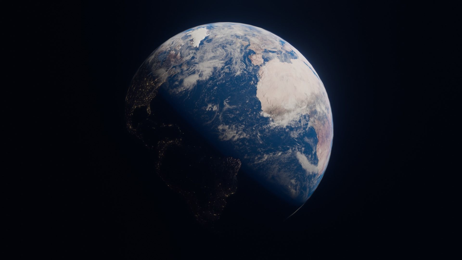 Realistic Earth 6K textures Low-poly 3D model_5