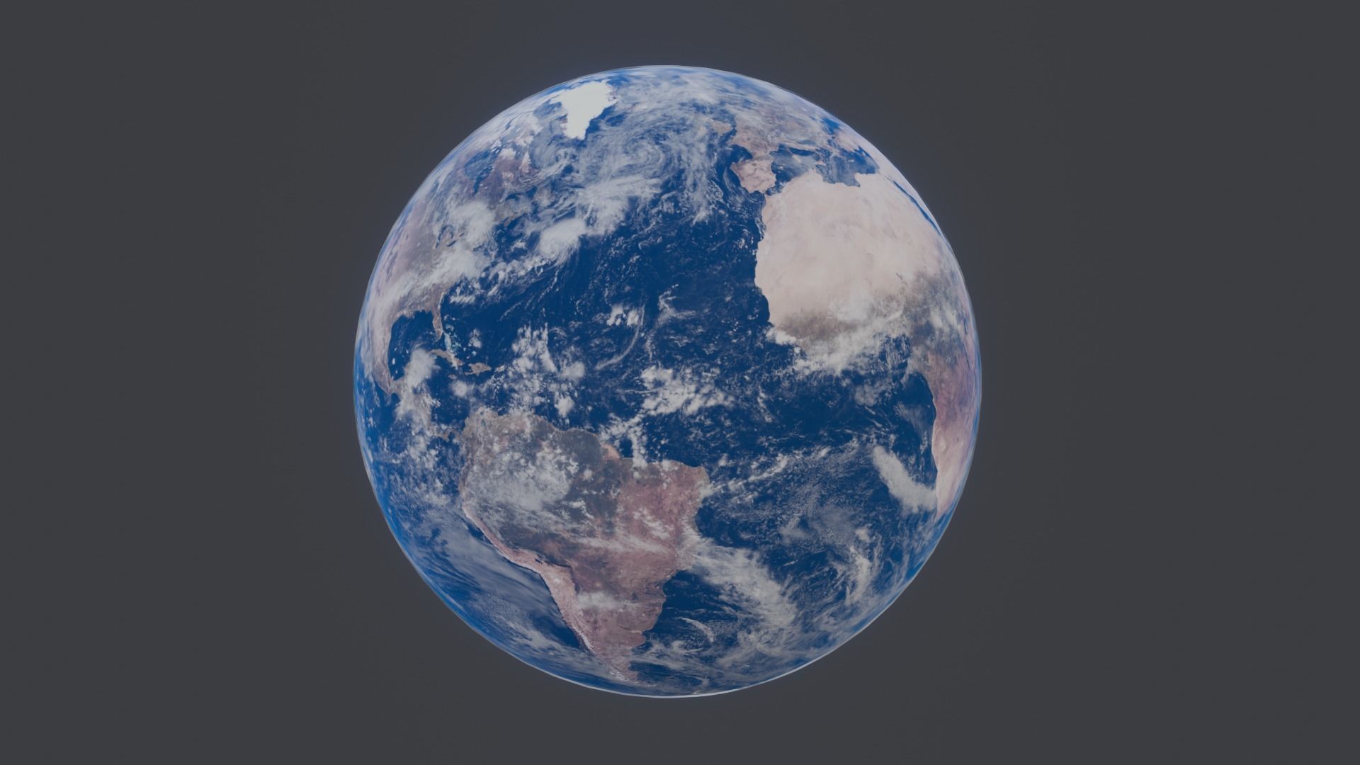 Realistic Earth 6K textures Low-poly 3D model_2
