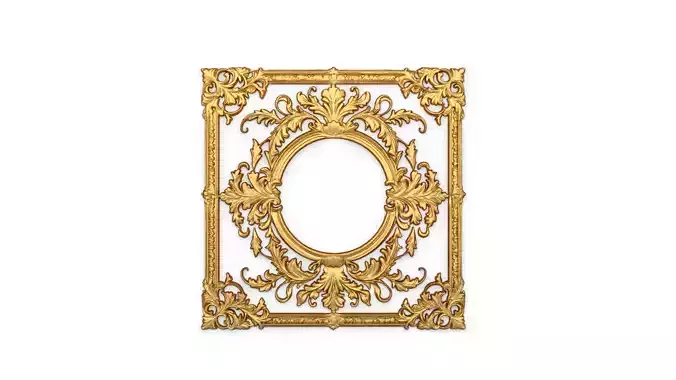 Plaster decorative frame ornament 02
