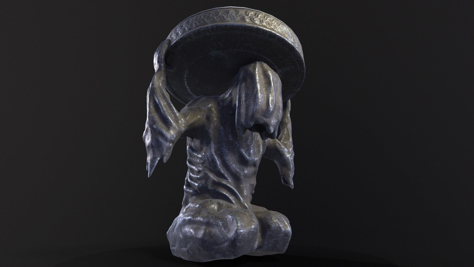 Dark Reaper Table Low-poly 3D model_4