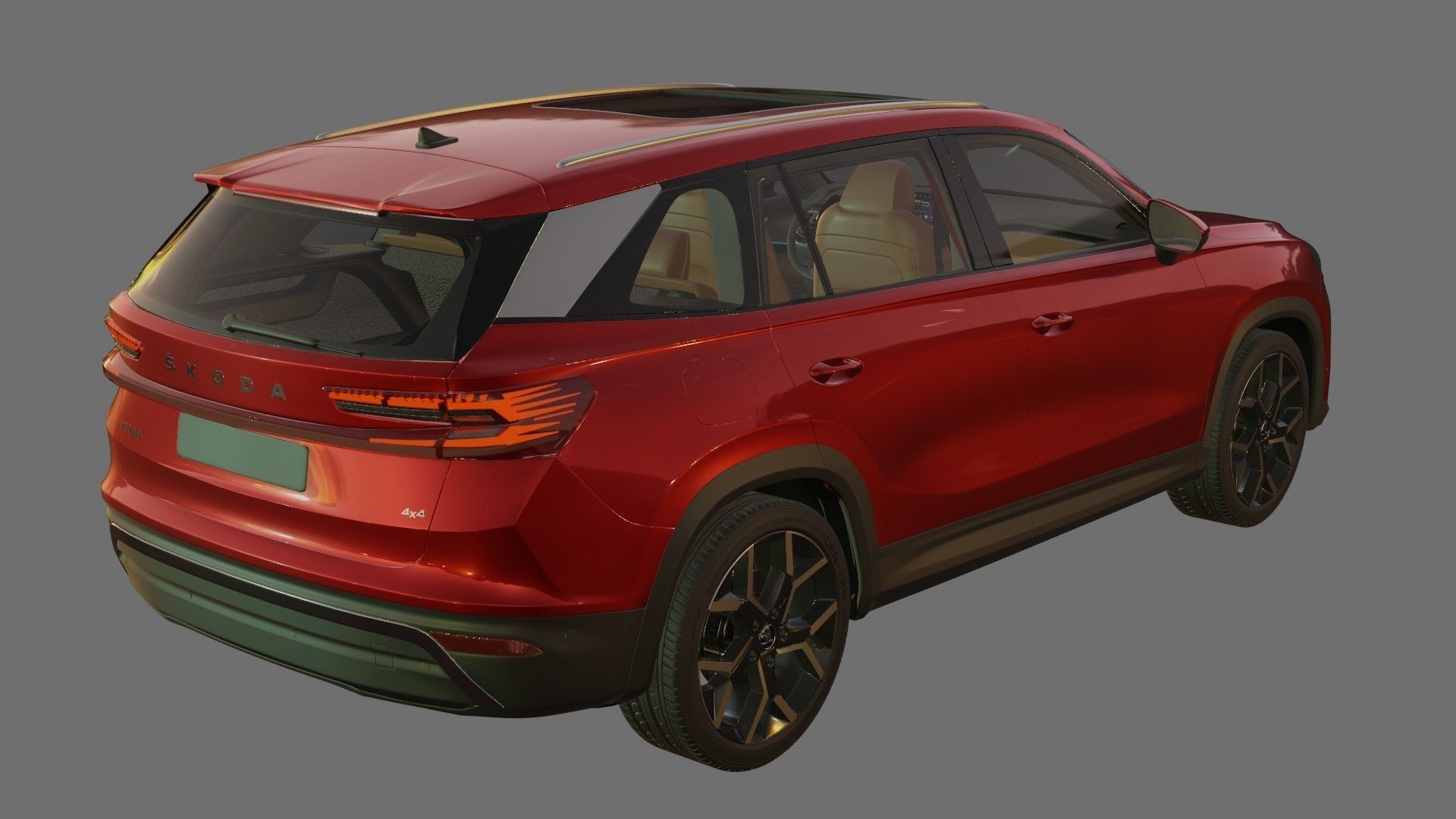 Skoda Kodiaq 2024 with interior 3D model_20