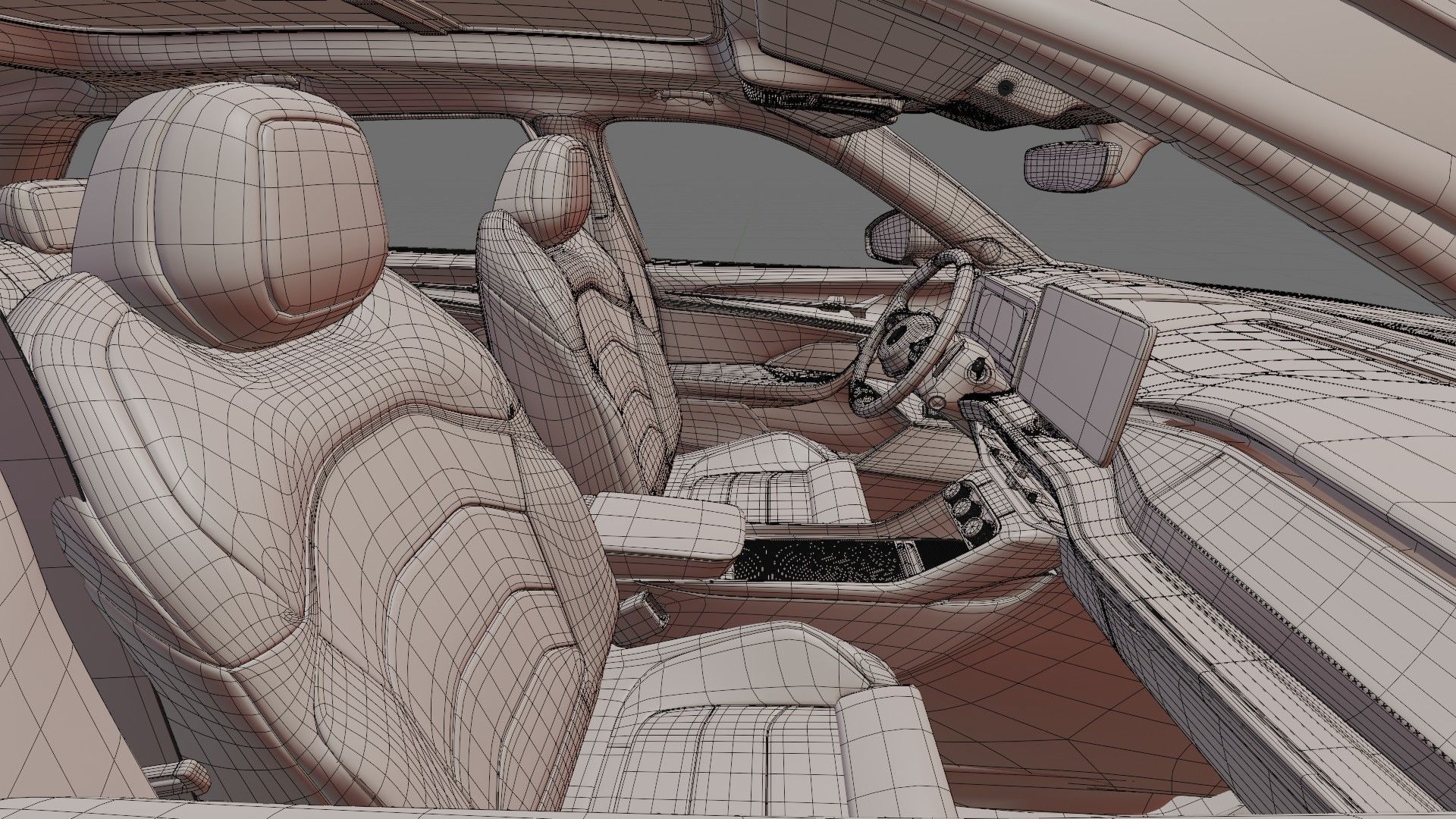 Skoda Kodiaq 2024 with interior 3D model_27