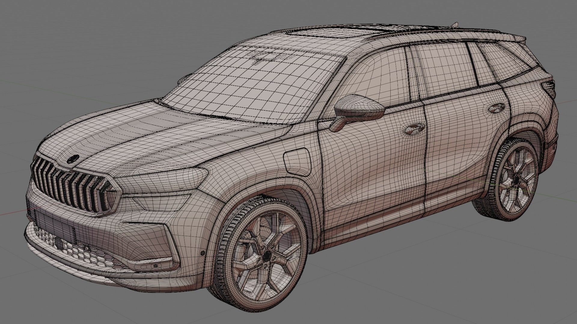 Skoda Kodiaq 2024 with interior 3D model_23