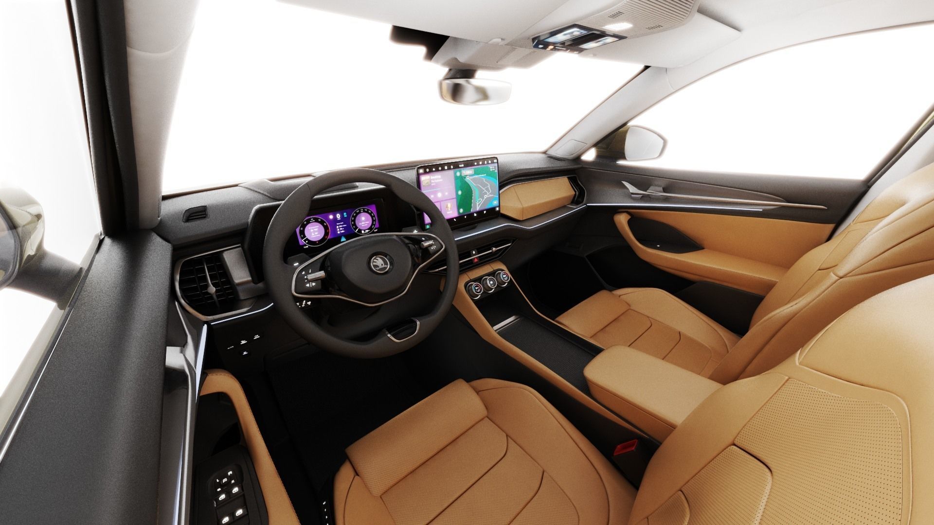 Skoda Kodiaq 2024 with interior 3D model_13