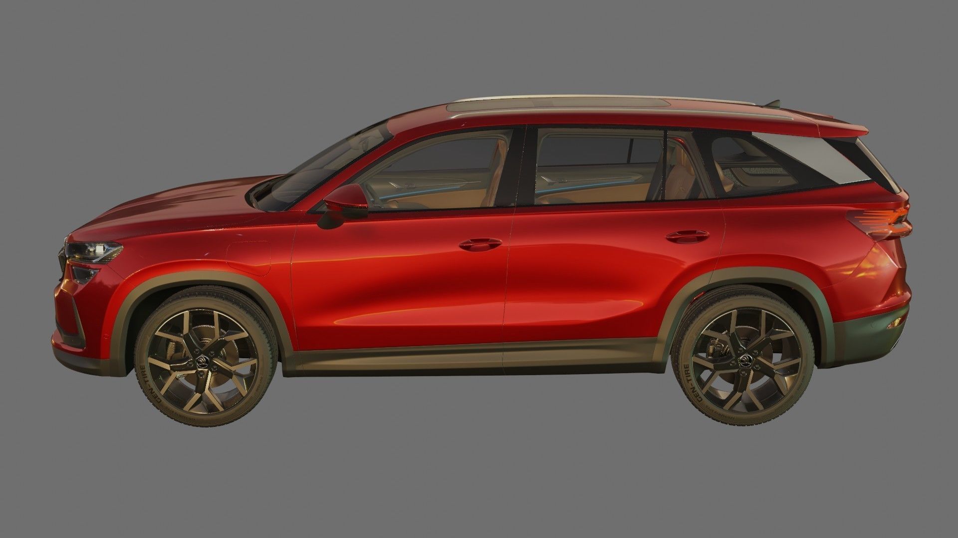 Skoda Kodiaq 2024 with interior 3D model_19