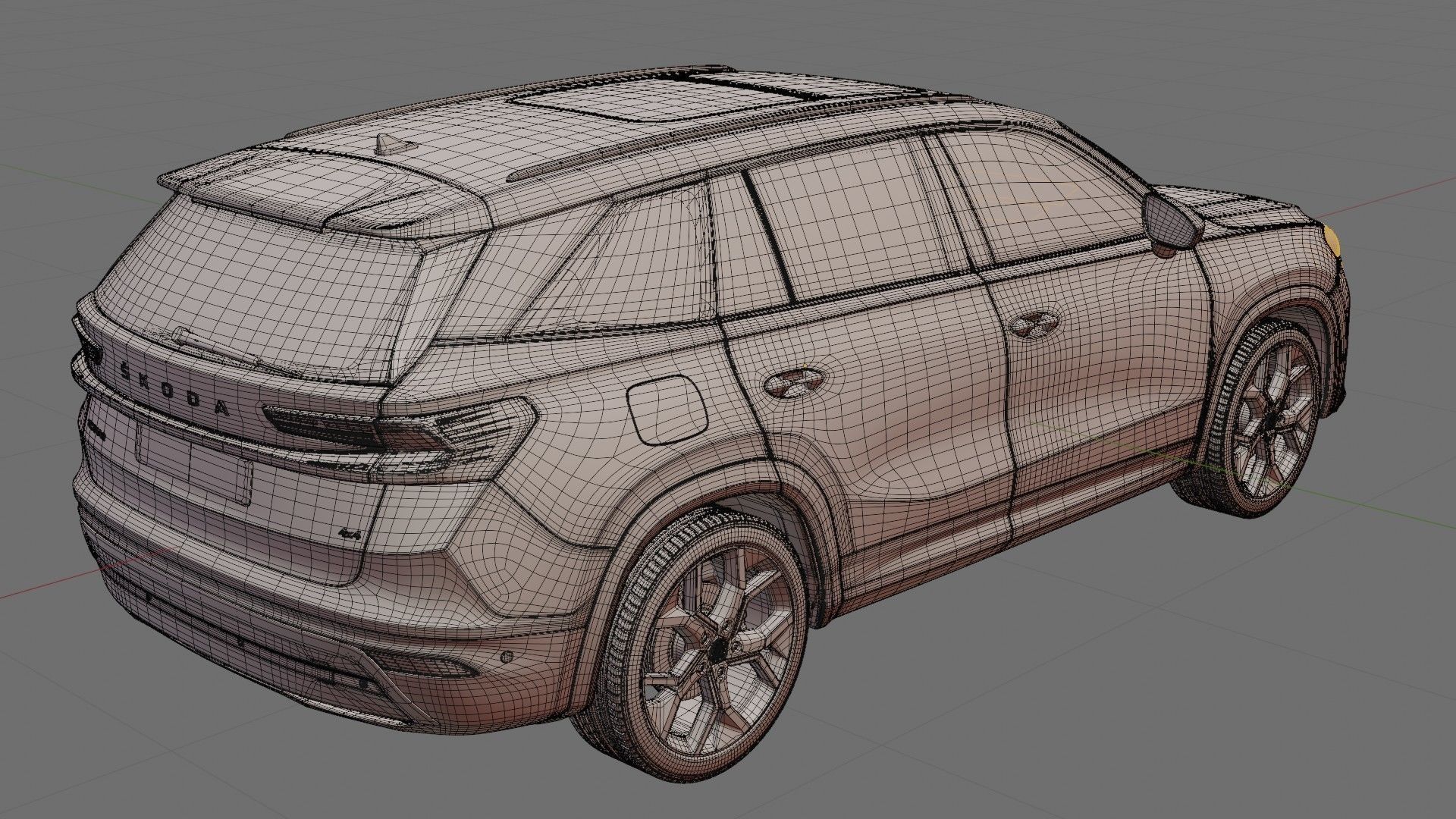 Skoda Kodiaq 2024 with interior 3D model_24