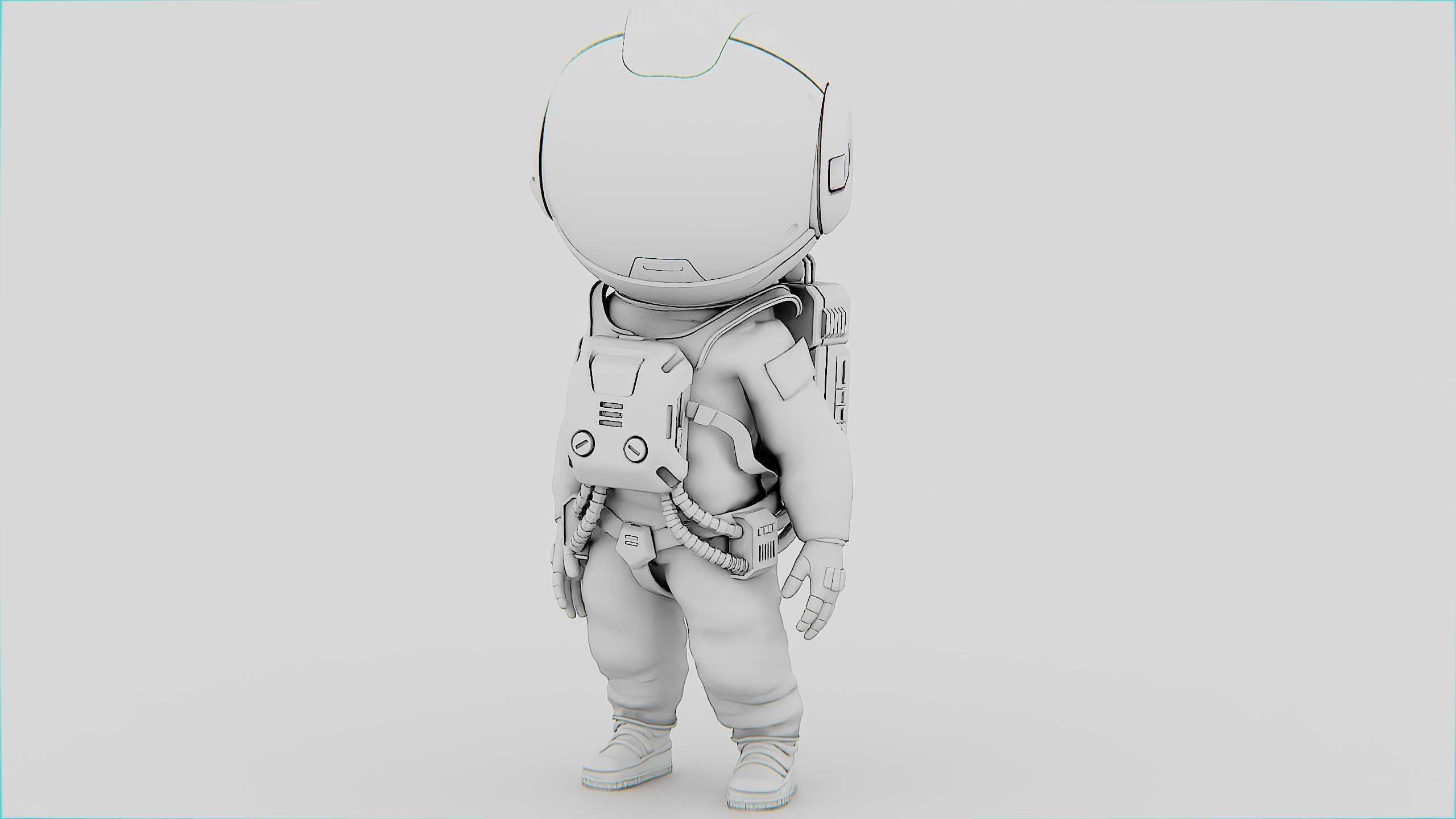 TOON ASTRONAUT JEREMY Rigged for Unreal Engine - Unity - MIXAMO 3D model_35