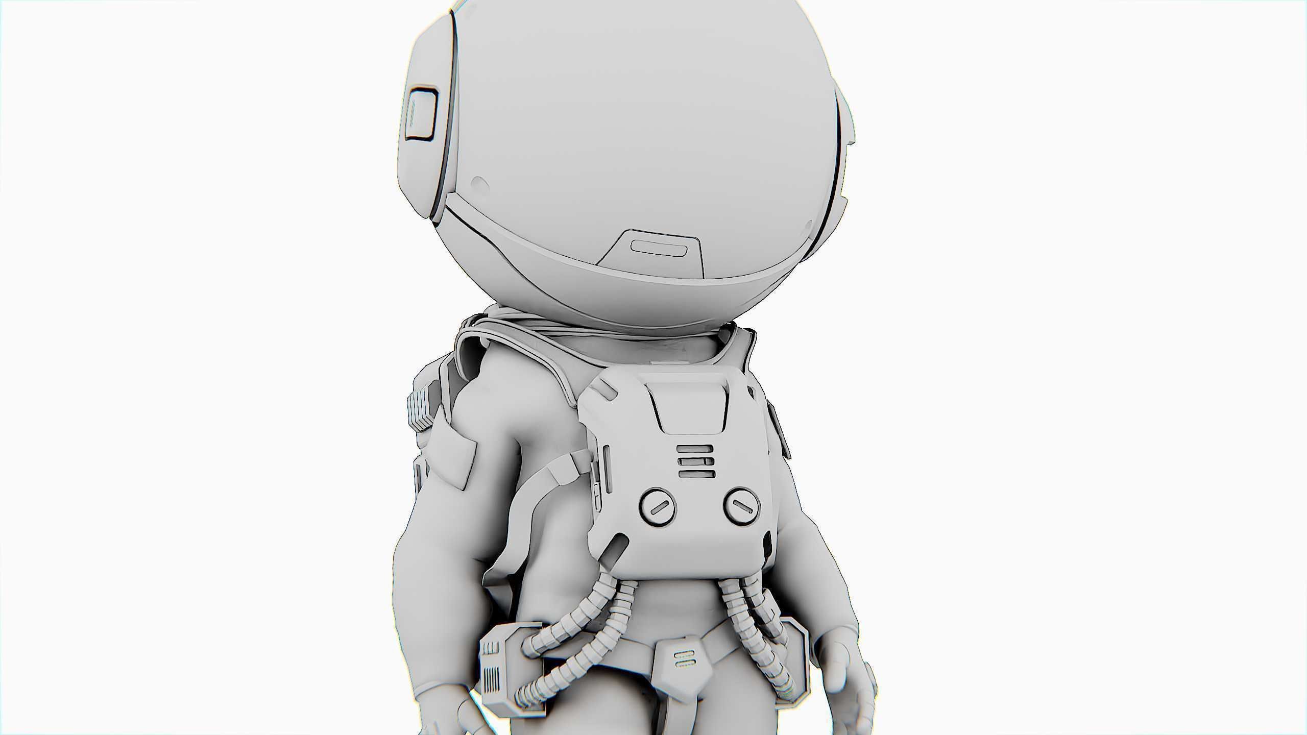 TOON ASTRONAUT JEREMY Rigged for Unreal Engine - Unity - MIXAMO 3D model_34
