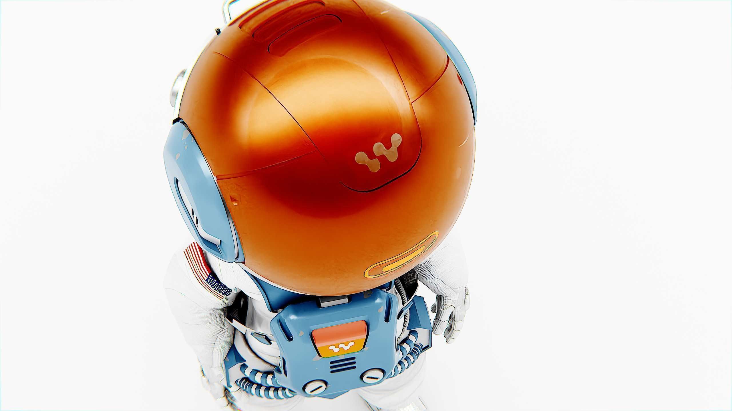 TOON ASTRONAUT JEREMY Rigged for Unreal Engine - Unity - MIXAMO 3D model_22