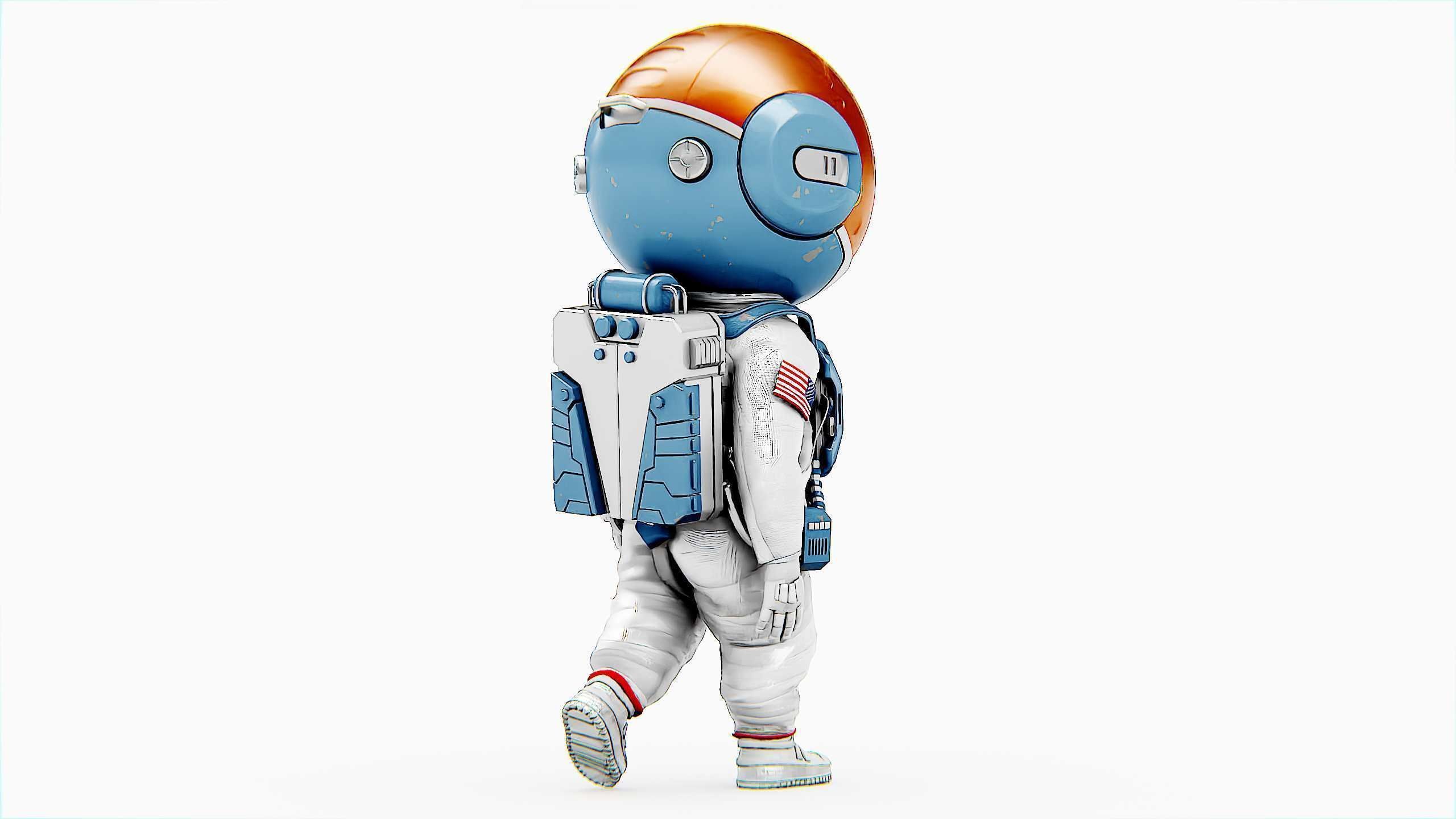 TOON ASTRONAUT JEREMY Rigged for Unreal Engine - Unity - MIXAMO 3D model_28