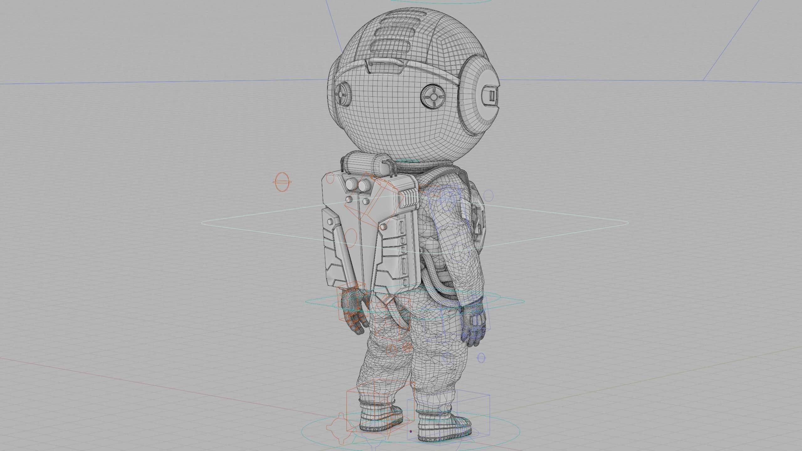 TOON ASTRONAUT JEREMY Rigged for Unreal Engine - Unity - MIXAMO 3D model_41