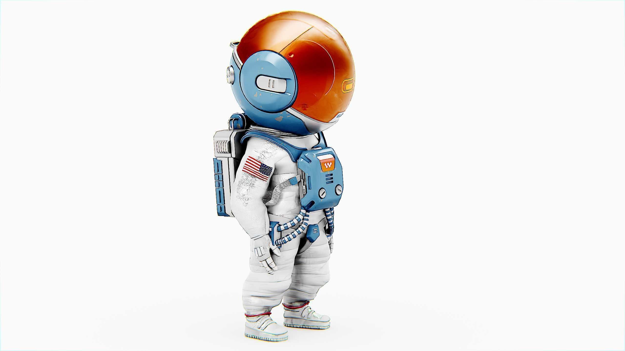 TOON ASTRONAUT JEREMY Rigged for Unreal Engine - Unity - MIXAMO 3D model_10