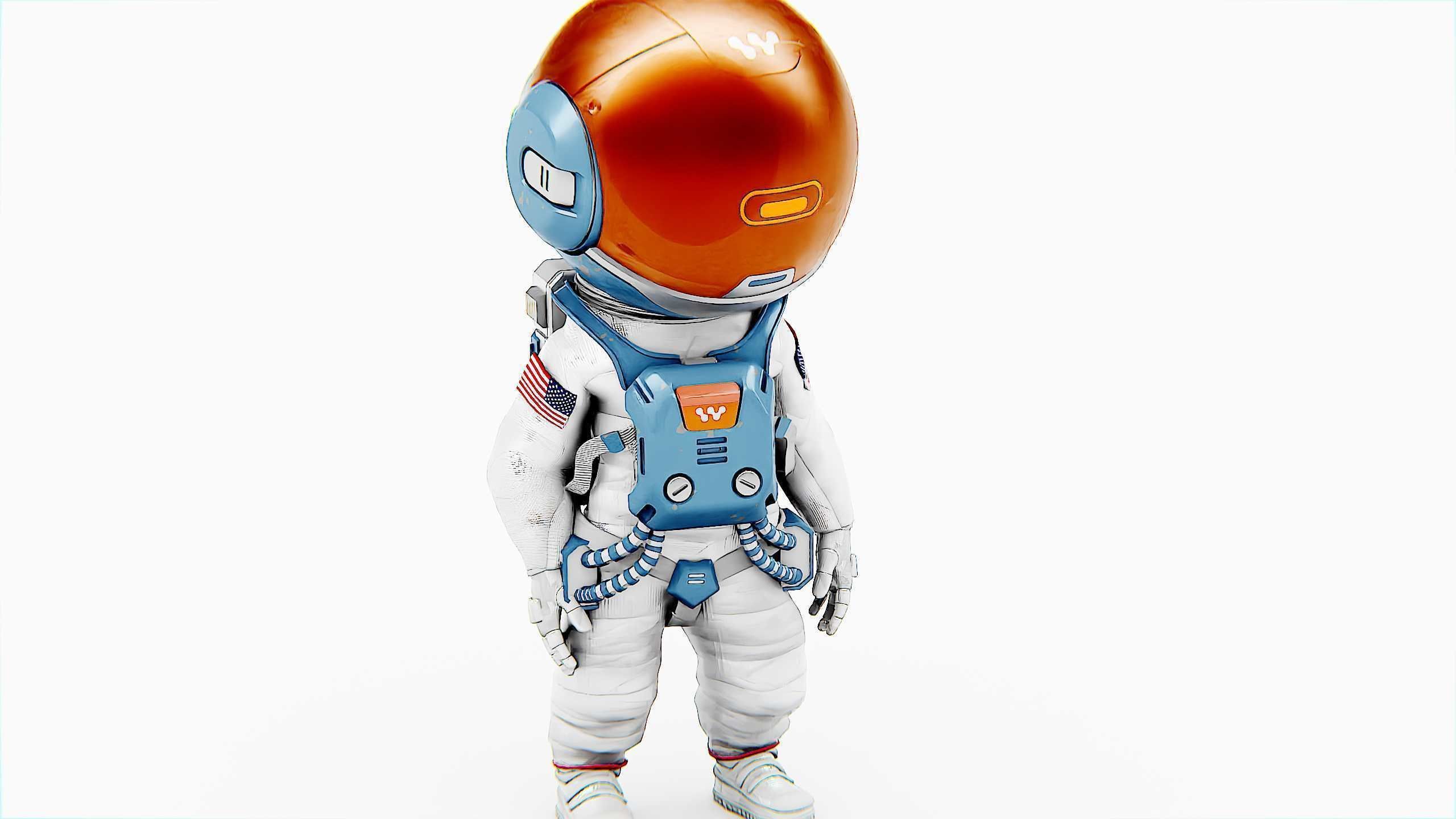 TOON ASTRONAUT JEREMY Rigged for Unreal Engine - Unity - MIXAMO 3D model_21