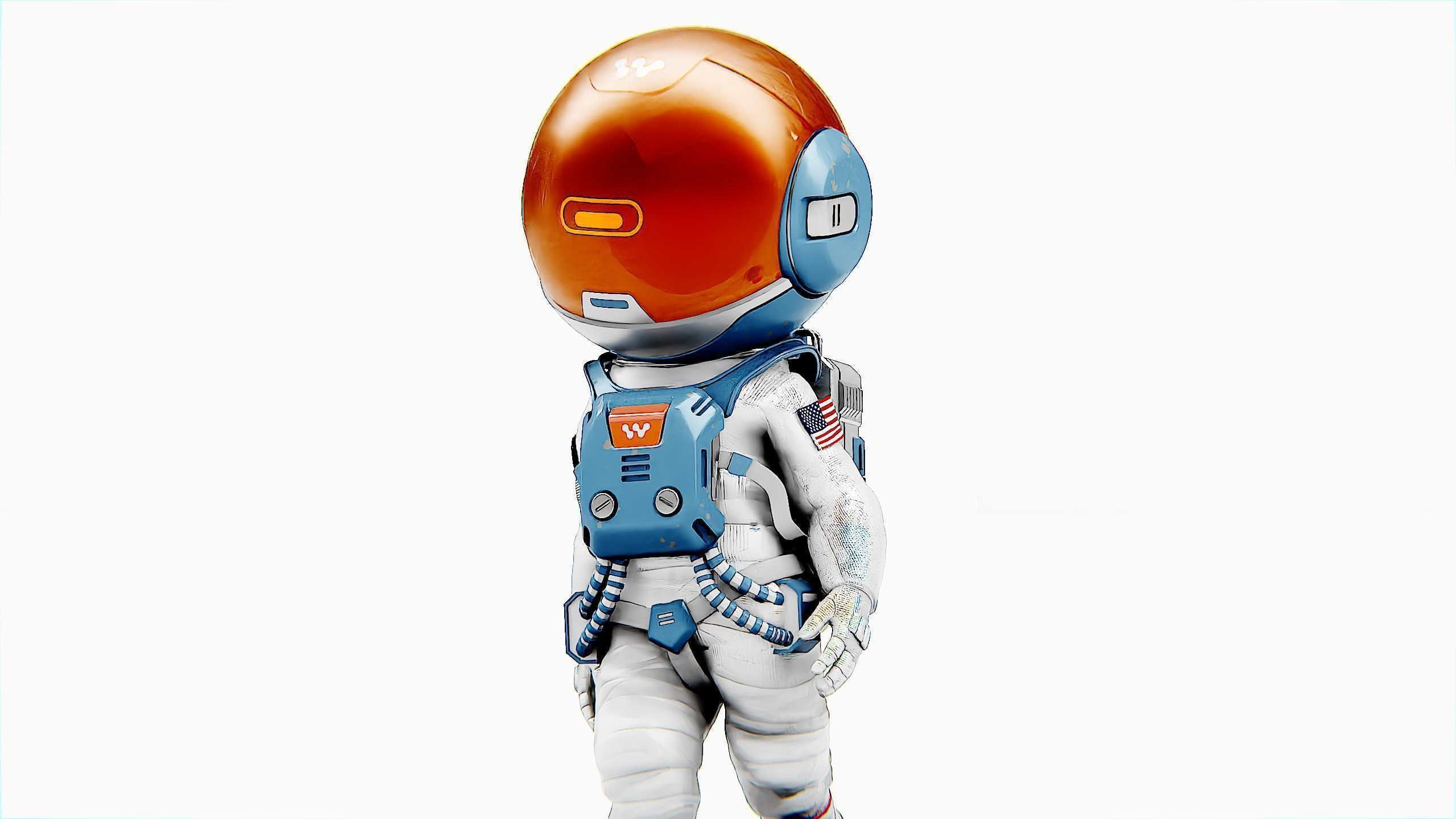 TOON ASTRONAUT JEREMY Rigged for Unreal Engine - Unity - MIXAMO 3D model_30