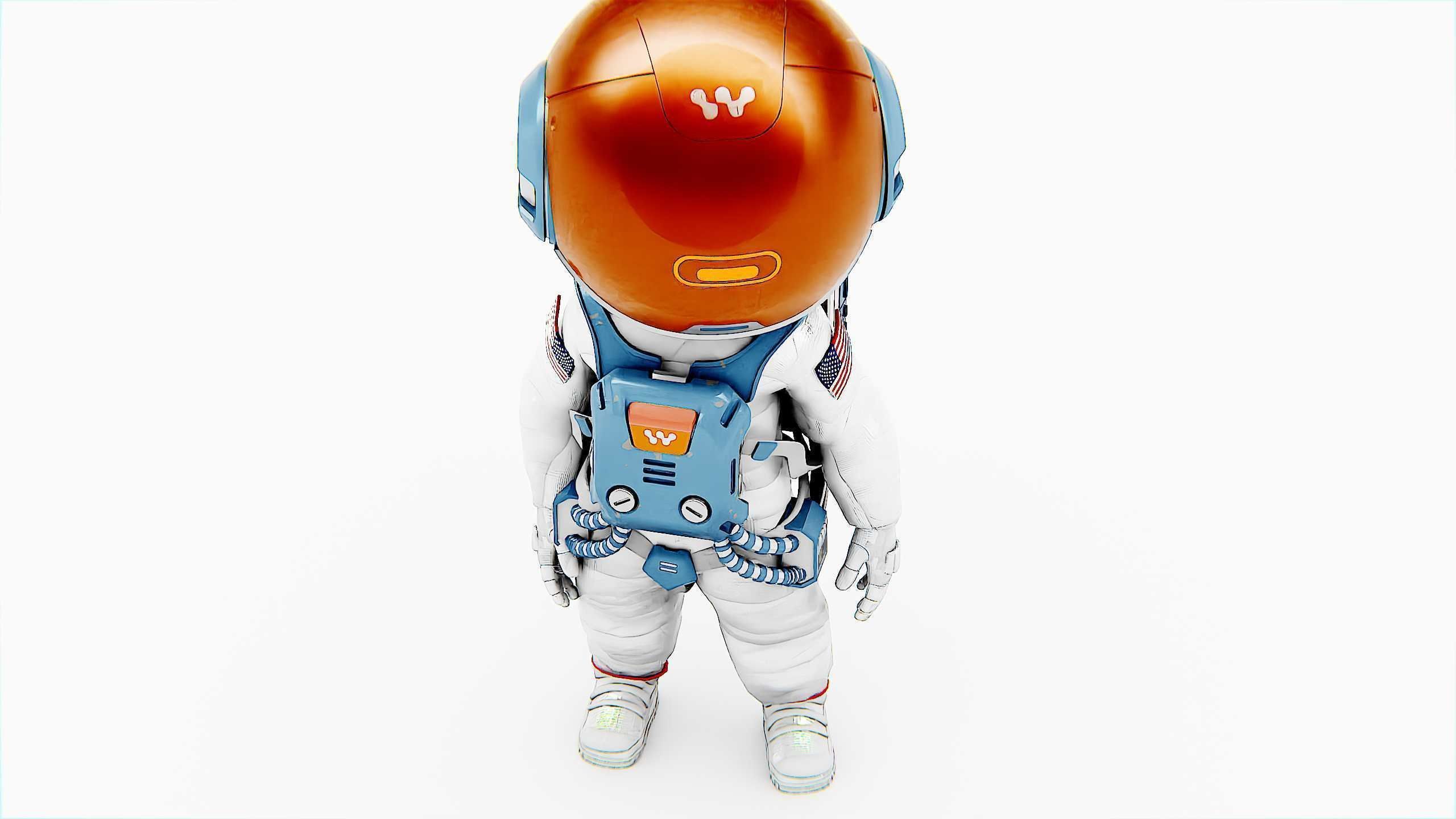 TOON ASTRONAUT JEREMY Rigged for Unreal Engine - Unity - MIXAMO 3D model_19