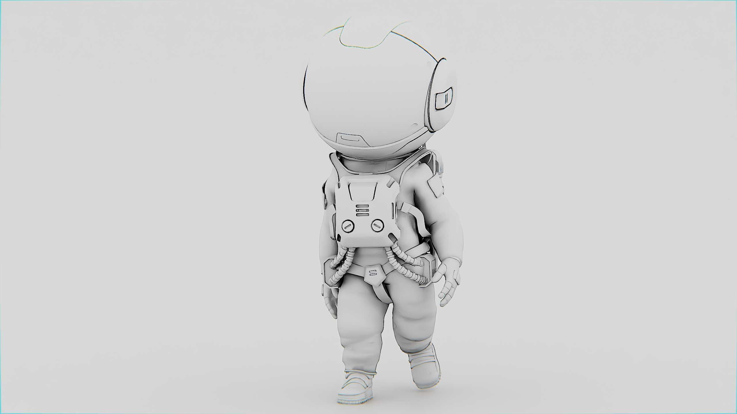 TOON ASTRONAUT JEREMY Rigged for Unreal Engine - Unity - MIXAMO 3D model_32