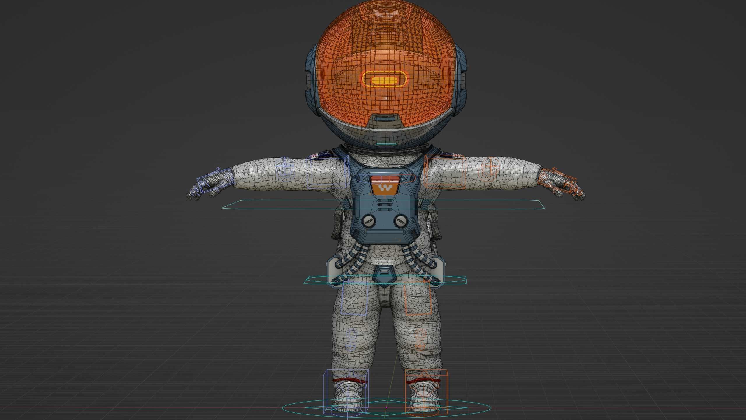 TOON ASTRONAUT JEREMY Rigged for Unreal Engine - Unity - MIXAMO 3D model_39