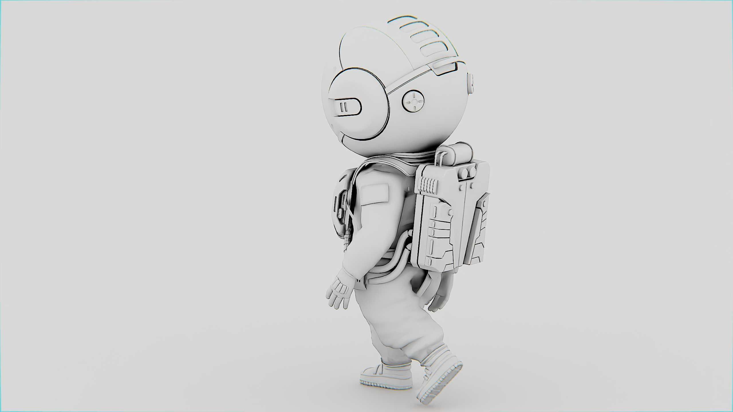 TOON ASTRONAUT JEREMY Rigged for Unreal Engine - Unity - MIXAMO 3D model_33