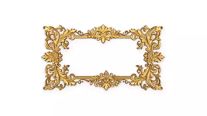 Plaster decorative frame ornament 03