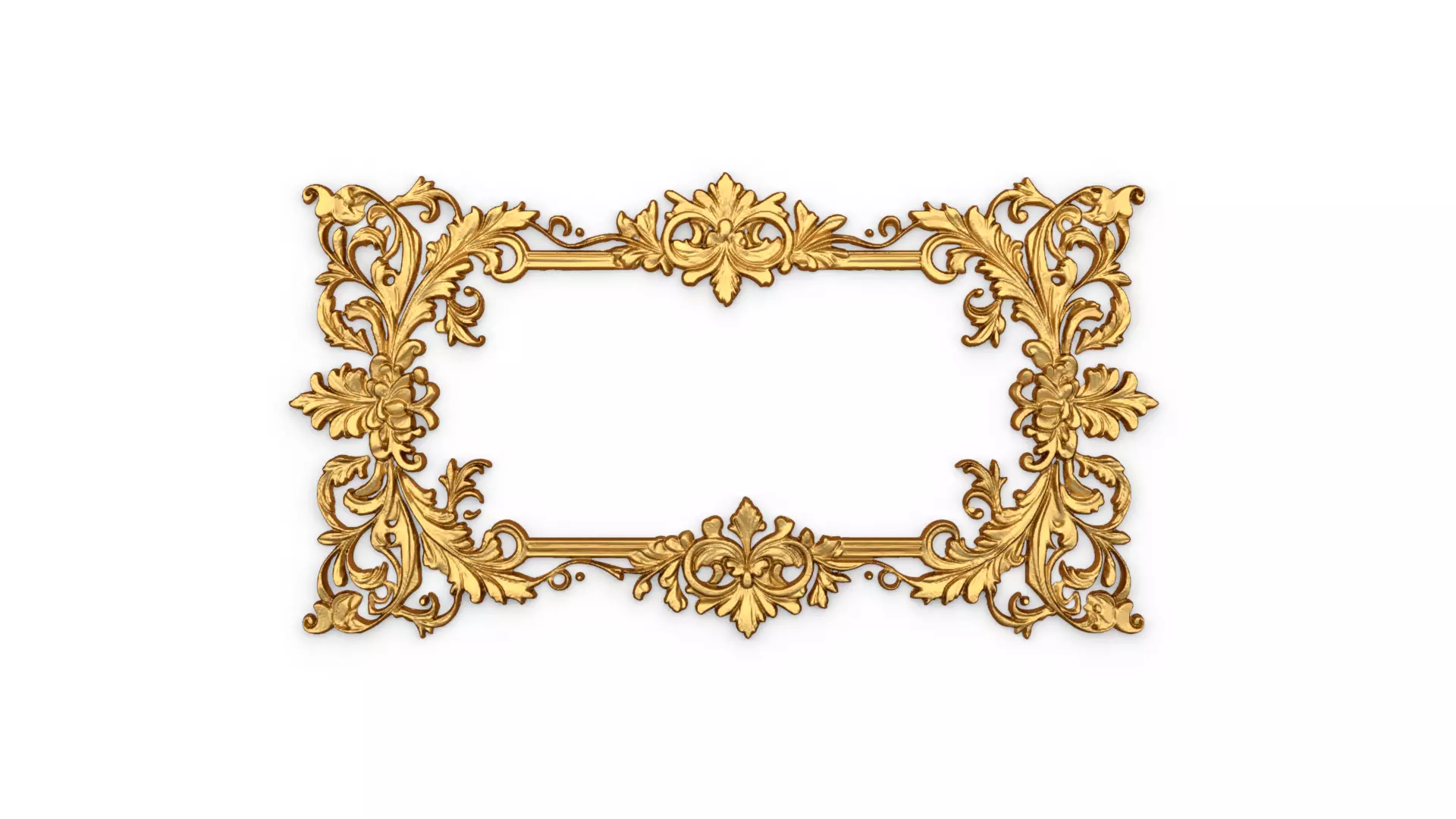 Plaster decorative frame ornament 03 3D model_0