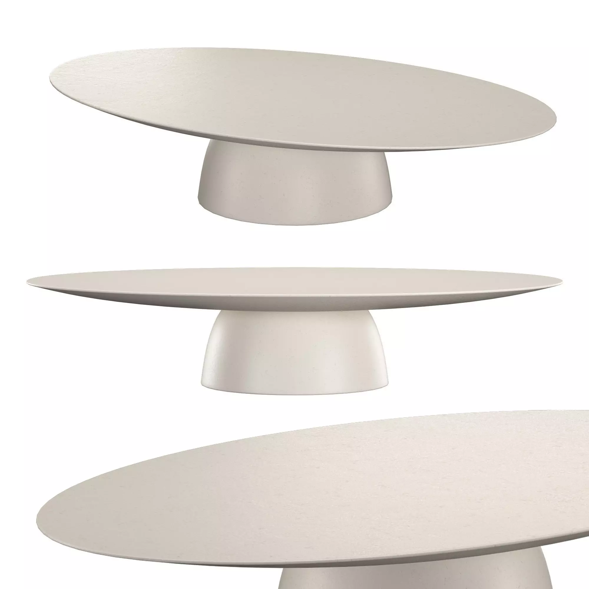 ELLISSE CONCRETE OVAL COFFEE TABLE 3D model_0