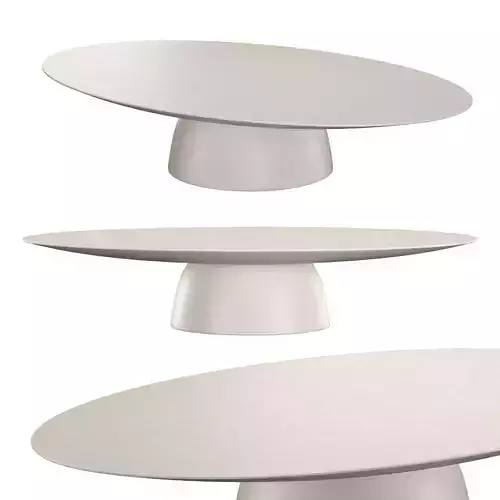  ELLISSE CONCRETE OVAL COFFEE TABLE