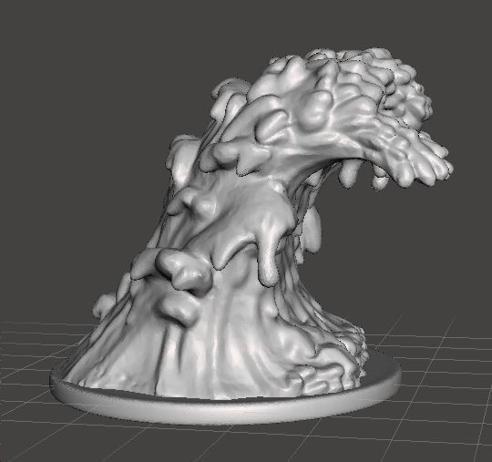 MUD ELEMENTAL MINIATURE MODEL FOR SCIFI OR FANTASY GAMES DND RPG 3D print model_2