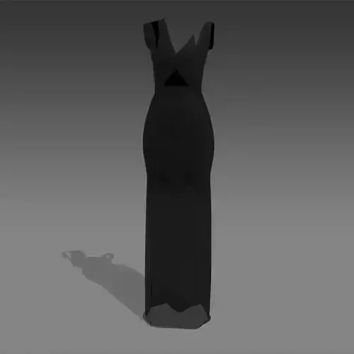 Dress black asymetric shoulder and