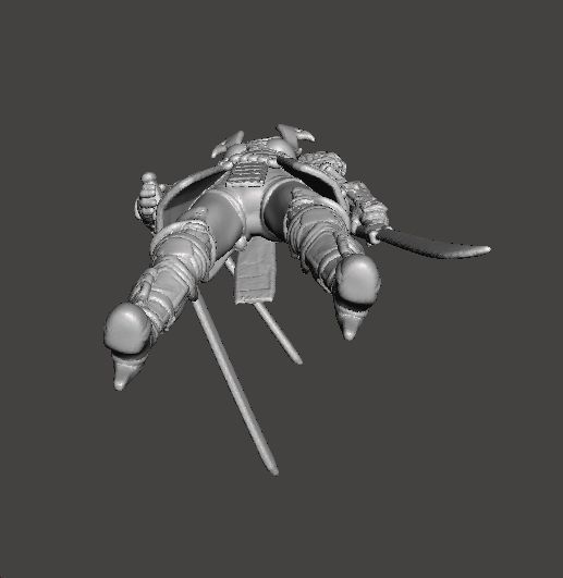 FEMALE SAMURAI WARLORD MINIATURE MODEL FANTASY GAMES DND RPG 3D print model_5