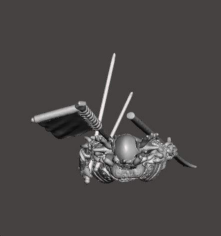 FEMALE SAMURAI WARLORD MINIATURE MODEL FANTASY GAMES DND RPG 3D print model_4