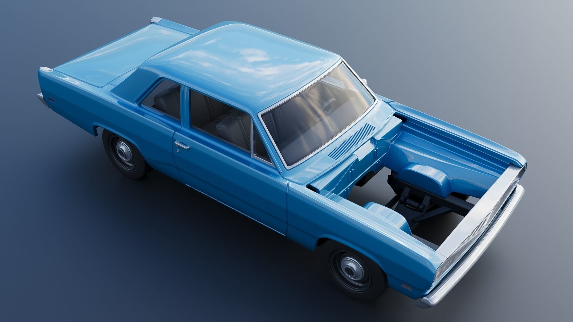 Plymouth Valiant 1970 3D print model_12