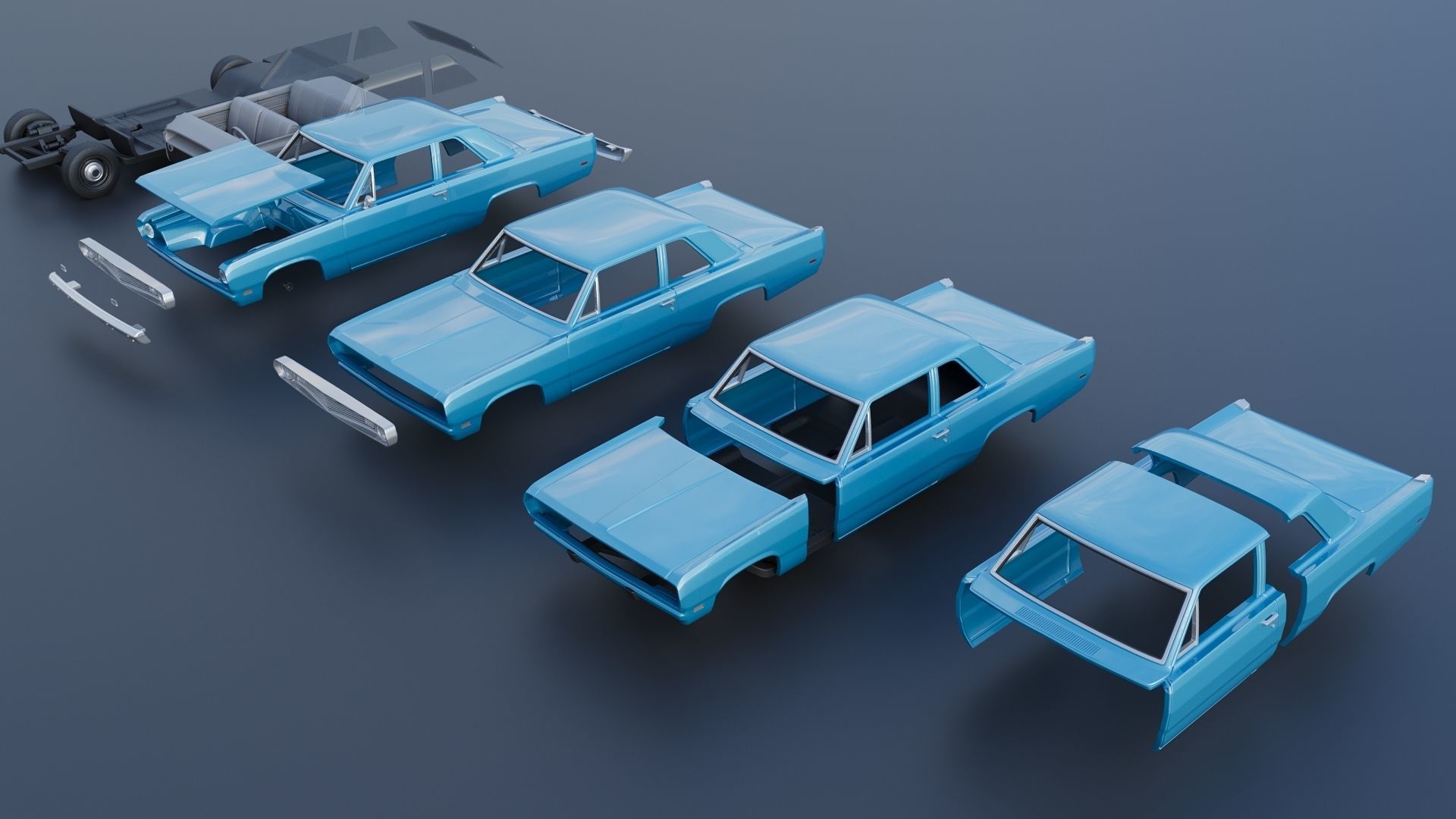 Plymouth Valiant 1970 3D print model_13