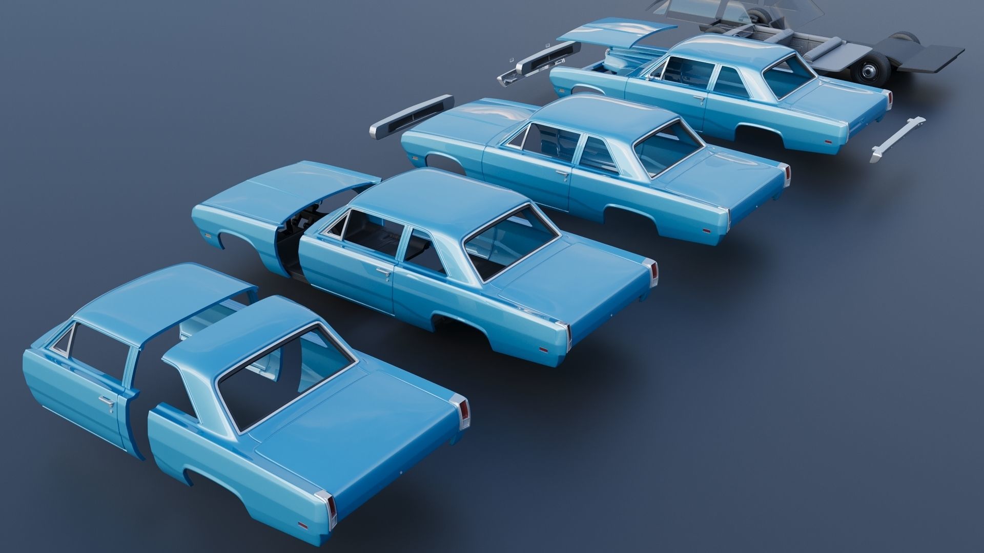 Plymouth Valiant 1970 3D print model_15