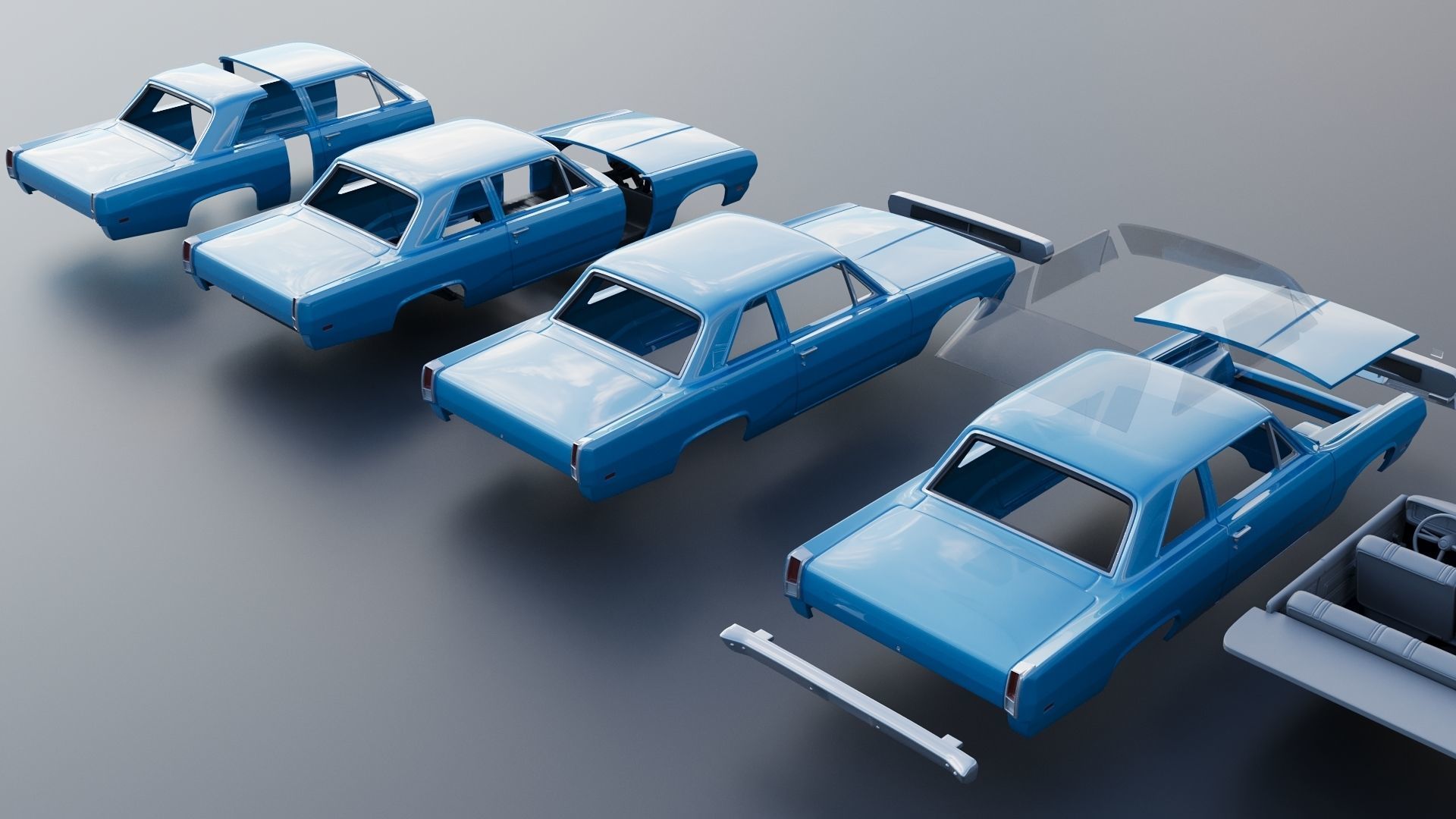 Plymouth Valiant 1970 3D print model_16