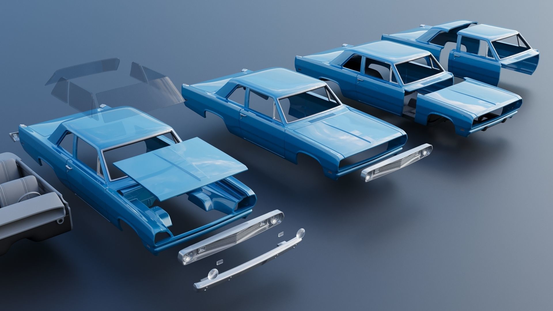 Plymouth Valiant 1970 3D print model_18
