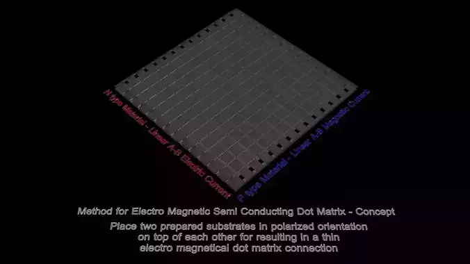 Method for Electro Magnetic Semi Conducting Fine Dot Matrix 3D print model